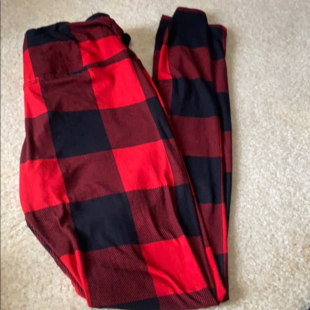 Red and Black Pajama Bottoms